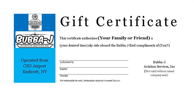 Our Gift Certificates
